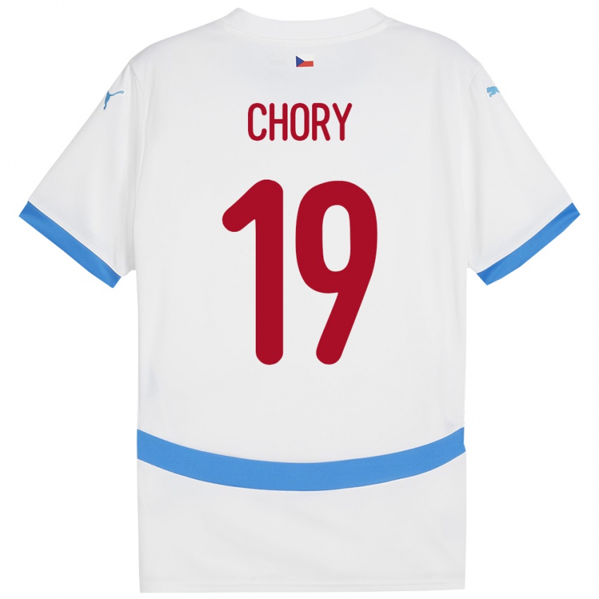 Gyermek Csehország Tomas Chory #19 Fehér Idegenbeli Jersey 24-26 Mez Póló Ing