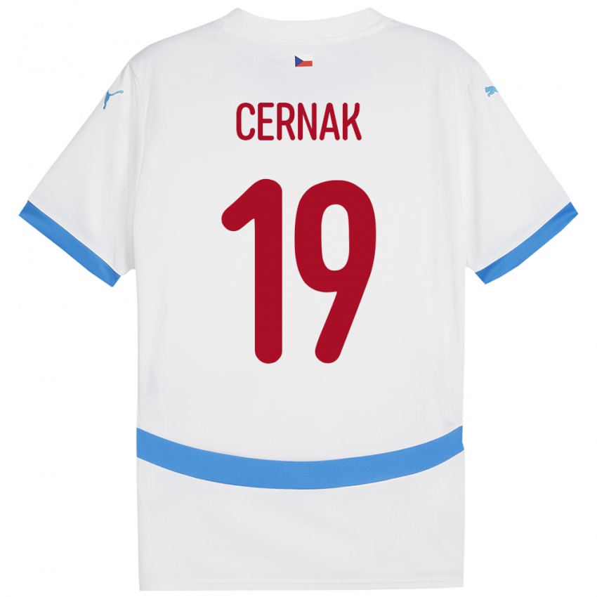 Gyermek Csehország Michal Cernak #19 Fehér Idegenbeli Jersey 24-26 Mez Póló Ing