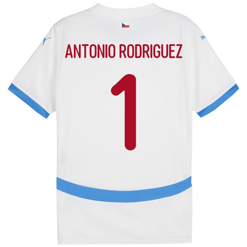 Gyermek Csehország Pedro Antonio Rodriguez #1 Fehér Idegenbeli Jersey 24-26 Mez Póló Ing