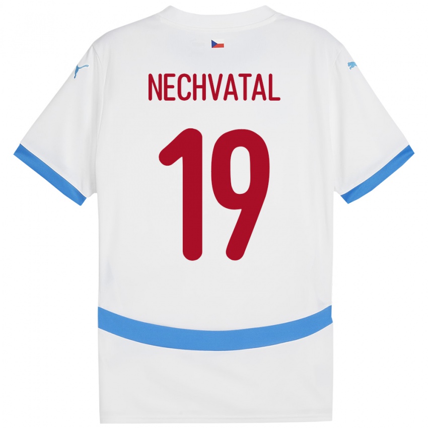 Gyermek Csehország Matyas Nechvatal #19 Fehér Idegenbeli Jersey 24-26 Mez Póló Ing