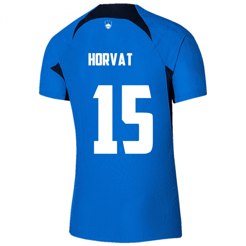 Gyermek Szlovénia Tomi Horvat #15 Kék Idegenbeli Jersey 24-26 Mez Póló Ing