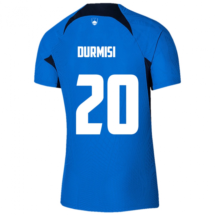 Gyermek Szlovénia Arman Durmisi #20 Kék Idegenbeli Jersey 24-26 Mez Póló Ing