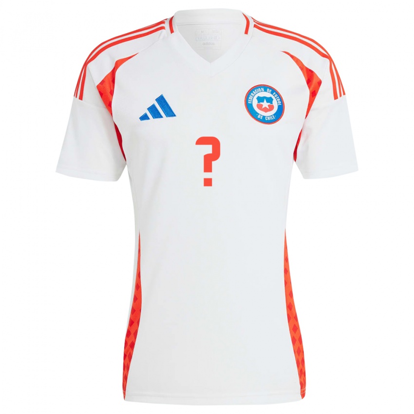 Gyermek Chile Catalina Mellado #0 Fehér Idegenbeli Jersey 24-26 Mez Póló Ing