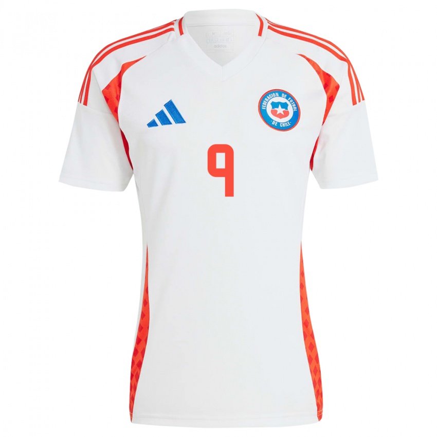 Gyermek Chile Gabriel Norambuena #9 Fehér Idegenbeli Jersey 24-26 Mez Póló Ing