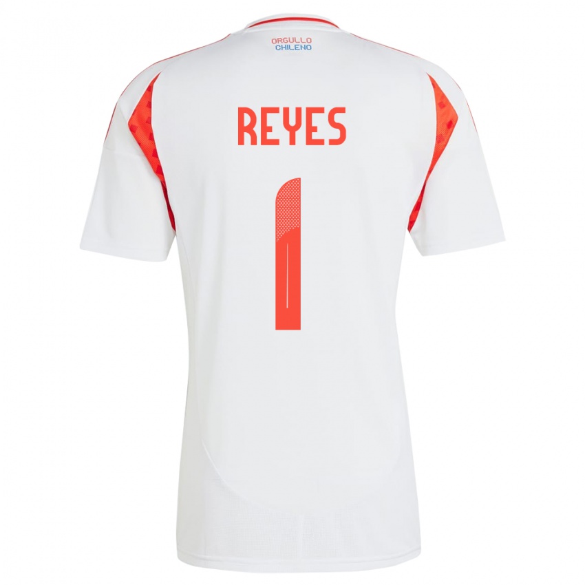 Gyermek Chile Vicente Reyes #1 Fehér Idegenbeli Jersey 24-26 Mez Póló Ing