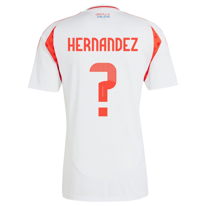 Gyermek Chile Camilo Hernández #0 Fehér Idegenbeli Jersey 24-26 Mez Póló Ing