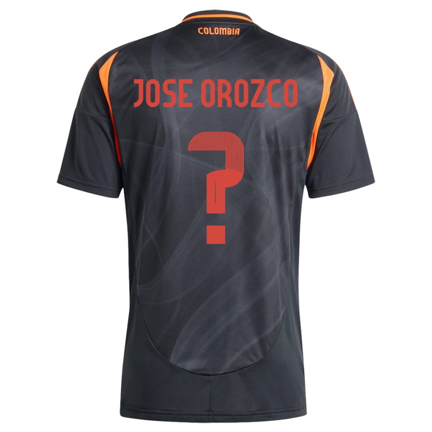 Gyermek Kolumbia Juan José Orozco #0 Fekete Idegenbeli Jersey 24-26 Mez Póló Ing