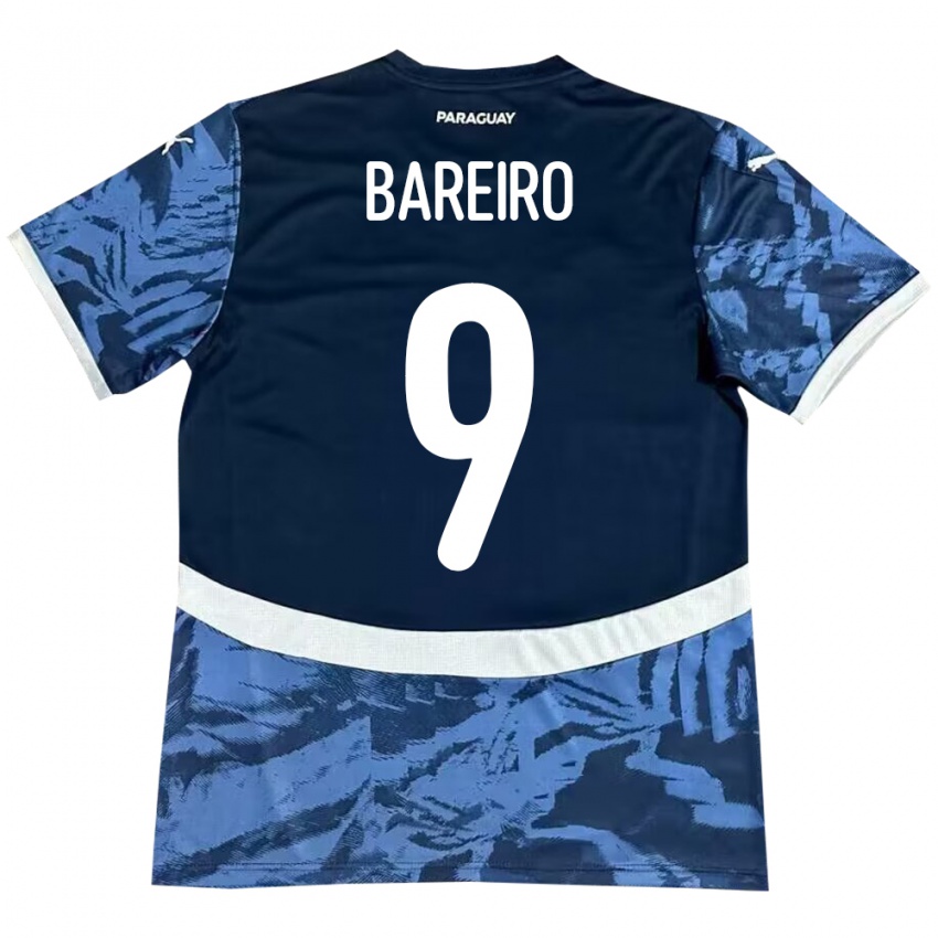 Gyermek Paraguay Adam Bareiro #9 Kék Idegenbeli Jersey 24-26 Mez Póló Ing