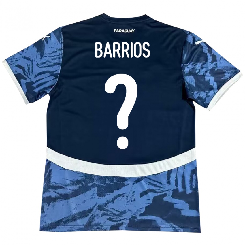 Gyermek Paraguay Fabio Barrios #0 Kék Idegenbeli Jersey 24-26 Mez Póló Ing