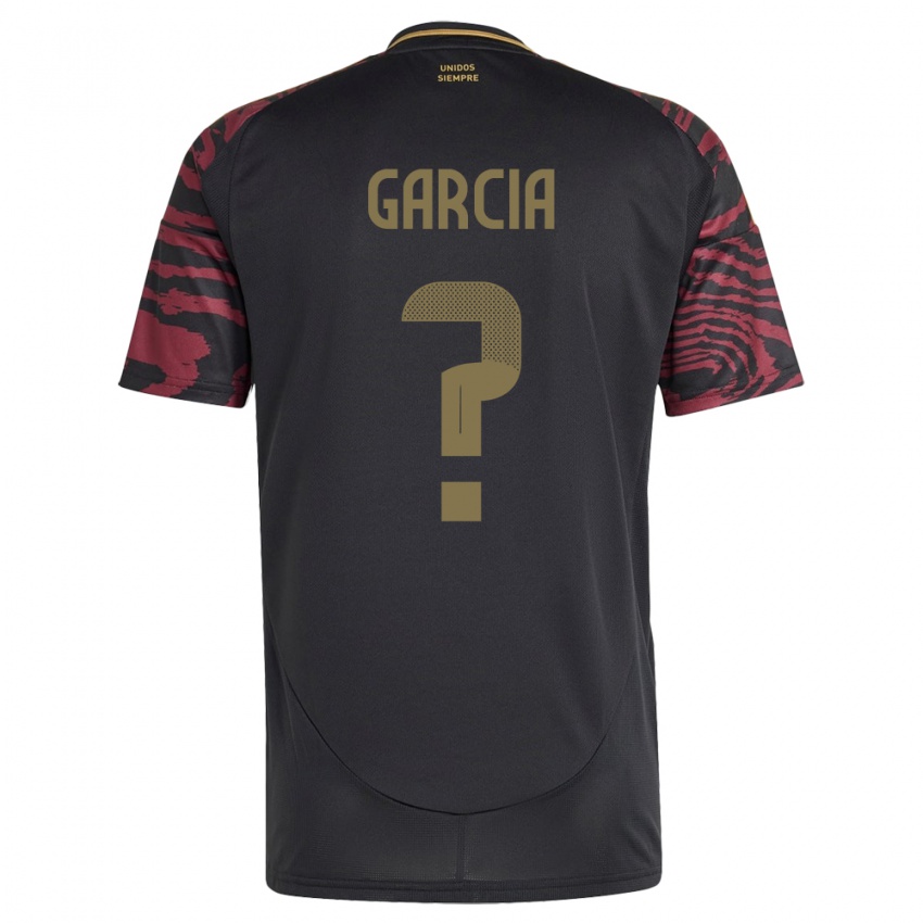 Gyermek Peru Gian García #0 Fekete Idegenbeli Jersey 24-26 Mez Póló Ing