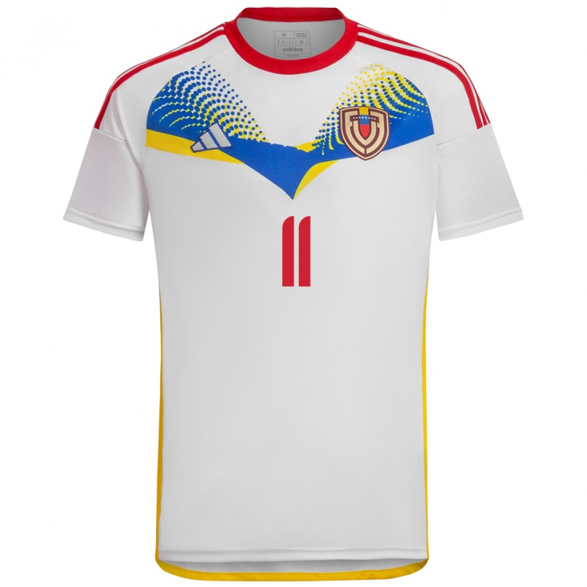 Gyermek Venezuela Darwin Machís #11 Fehér Idegenbeli Jersey 24-26 Mez Póló Ing