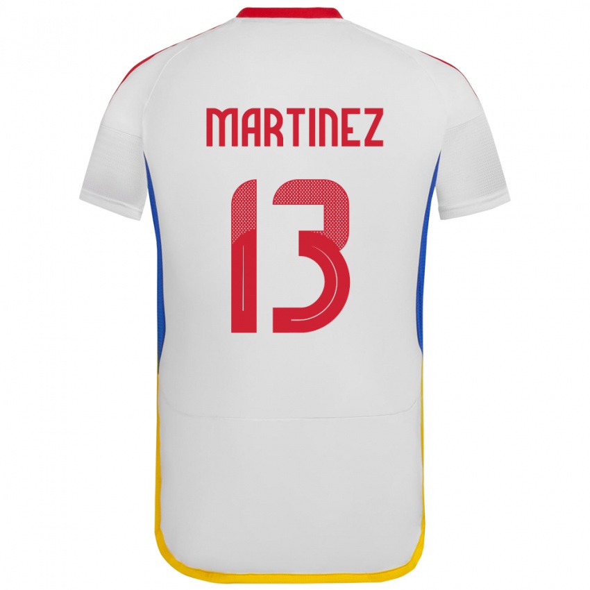 Gyermek Venezuela José Martínez #13 Fehér Idegenbeli Jersey 24-26 Mez Póló Ing