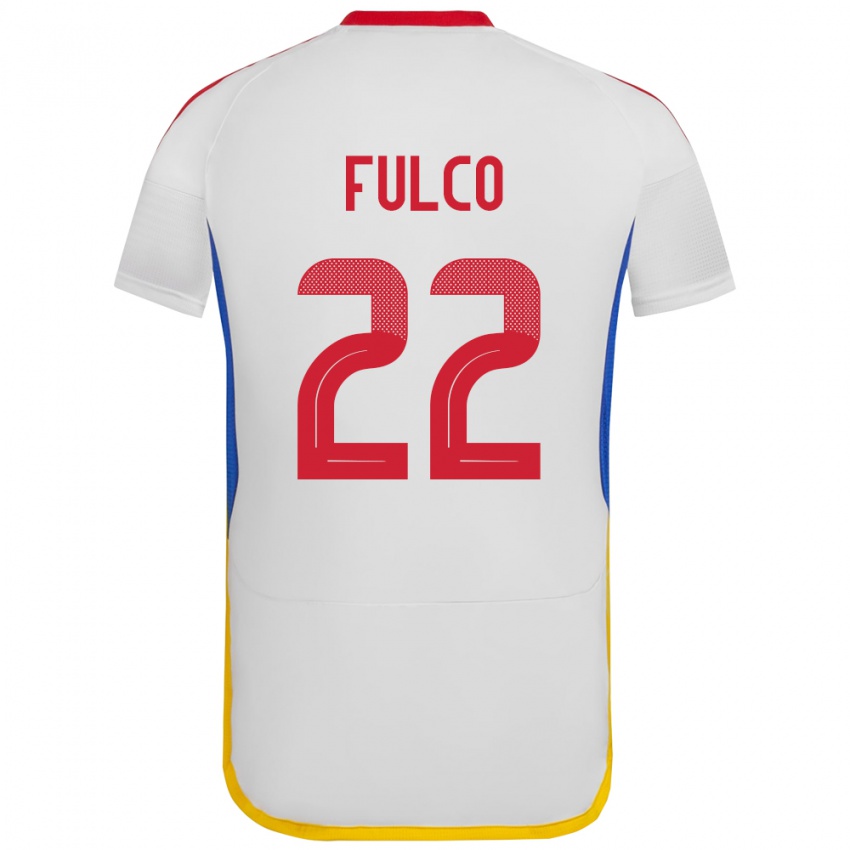 Gyermek Venezuela Pedro Fulco #22 Fehér Idegenbeli Jersey 24-26 Mez Póló Ing