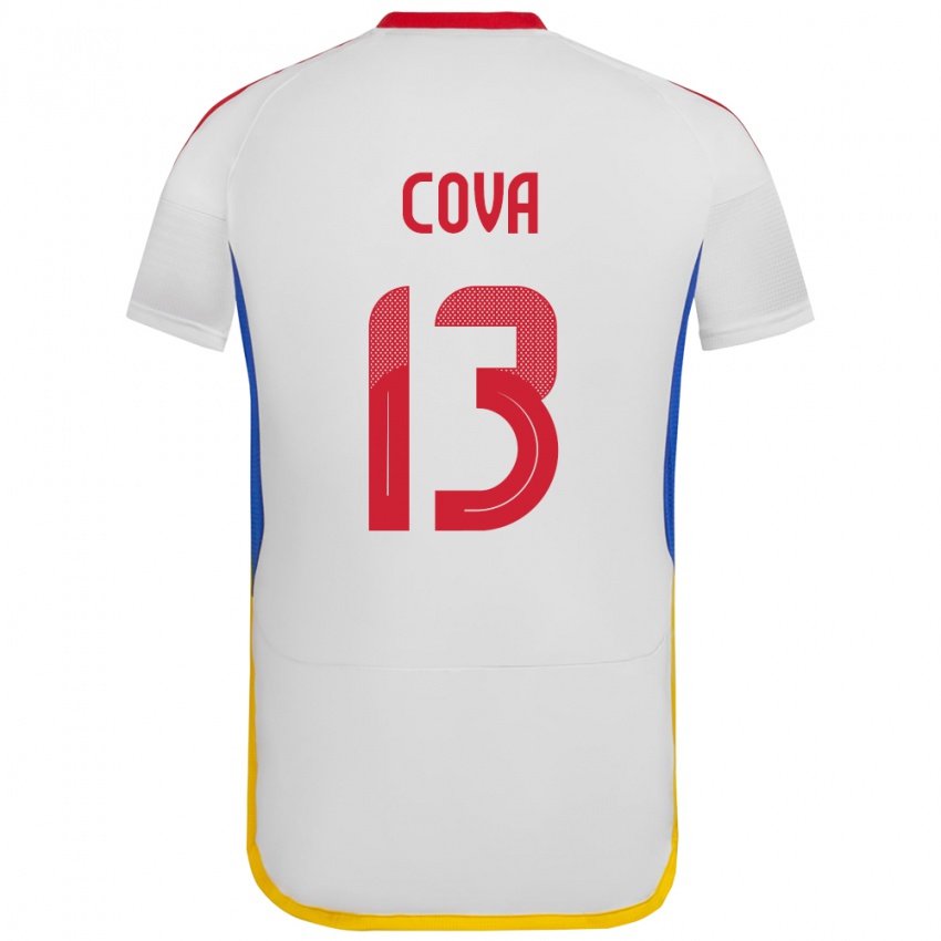 Gyermek Venezuela Alejandro Cova #13 Fehér Idegenbeli Jersey 24-26 Mez Póló Ing