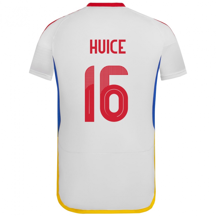 Gyermek Venezuela Frangel Huice #16 Fehér Idegenbeli Jersey 24-26 Mez Póló Ing