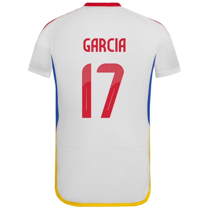 Gyermek Venezuela Gabriela García #17 Fehér Idegenbeli Jersey 24-26 Mez Póló Ing