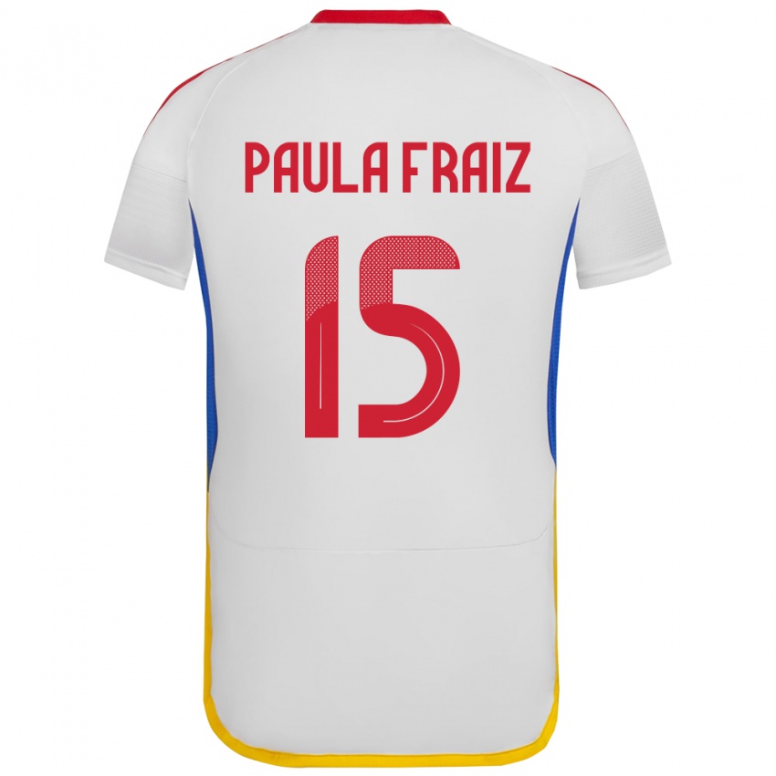 Gyermek Venezuela Ana Paula Fraiz #15 Fehér Idegenbeli Jersey 24-26 Mez Póló Ing