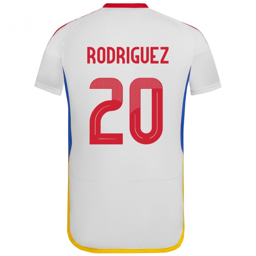 Gyermek Venezuela Dayana Rodríguez #20 Fehér Idegenbeli Jersey 24-26 Mez Póló Ing