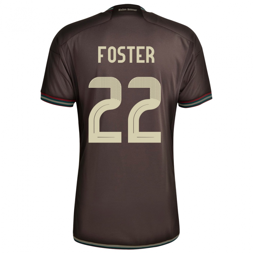 Gyermek Jamaica Shanise Foster #22 Éjszakai Barna Idegenbeli Jersey 24-26 Mez Póló Ing