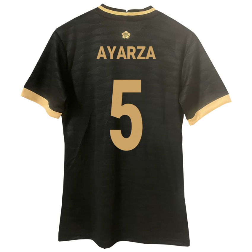 Gyermek Panama Abdiel Ayarza #5 Fekete Idegenbeli Jersey 24-26 Mez Póló Ing