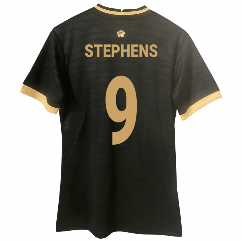 Gyermek Panama Alfredo Stephens #9 Fekete Idegenbeli Jersey 24-26 Mez Póló Ing