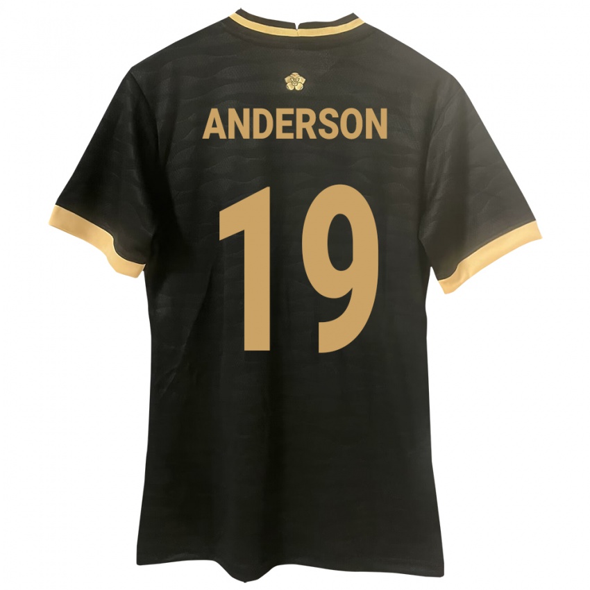 Gyermek Panama Iván Anderson #19 Fekete Idegenbeli Jersey 24-26 Mez Póló Ing