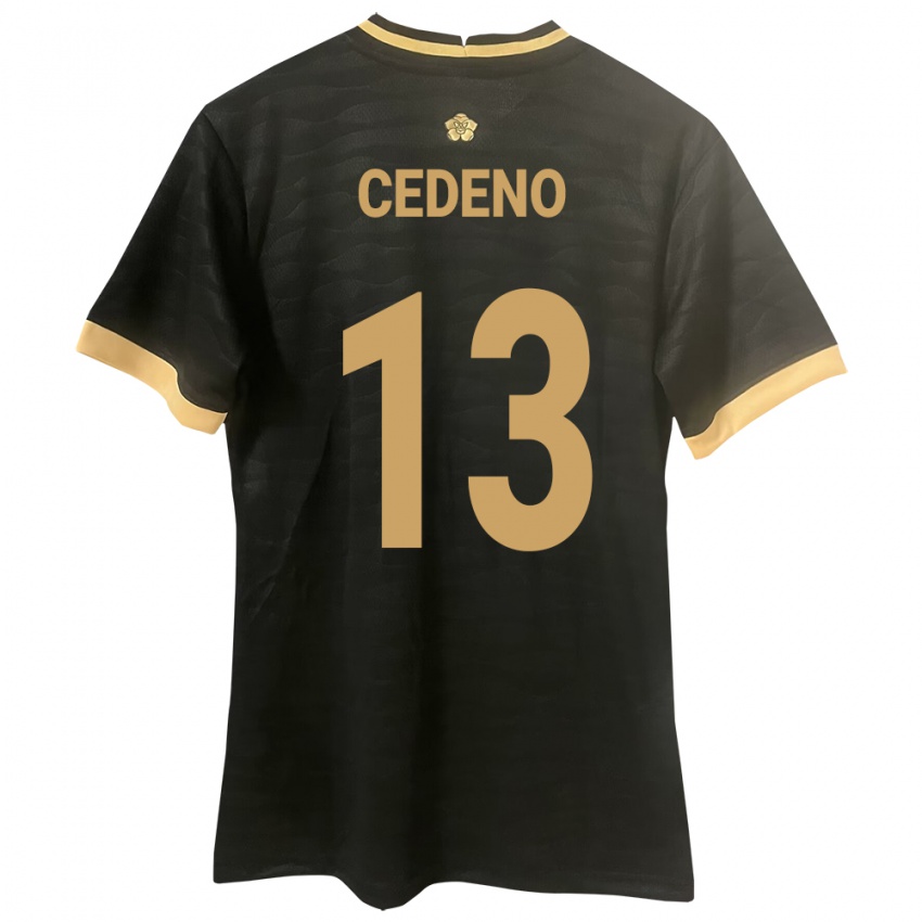 Gyermek Panama Edward Cedeño #13 Fekete Idegenbeli Jersey 24-26 Mez Póló Ing