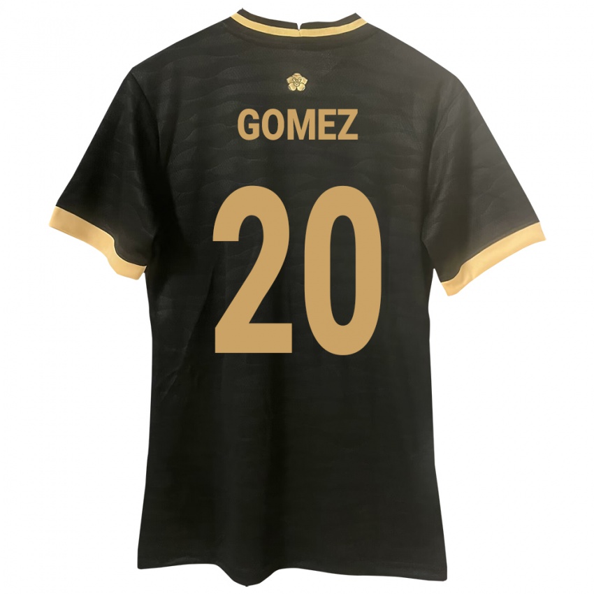 Gyermek Panama Ernesto Gómez #20 Fekete Idegenbeli Jersey 24-26 Mez Póló Ing