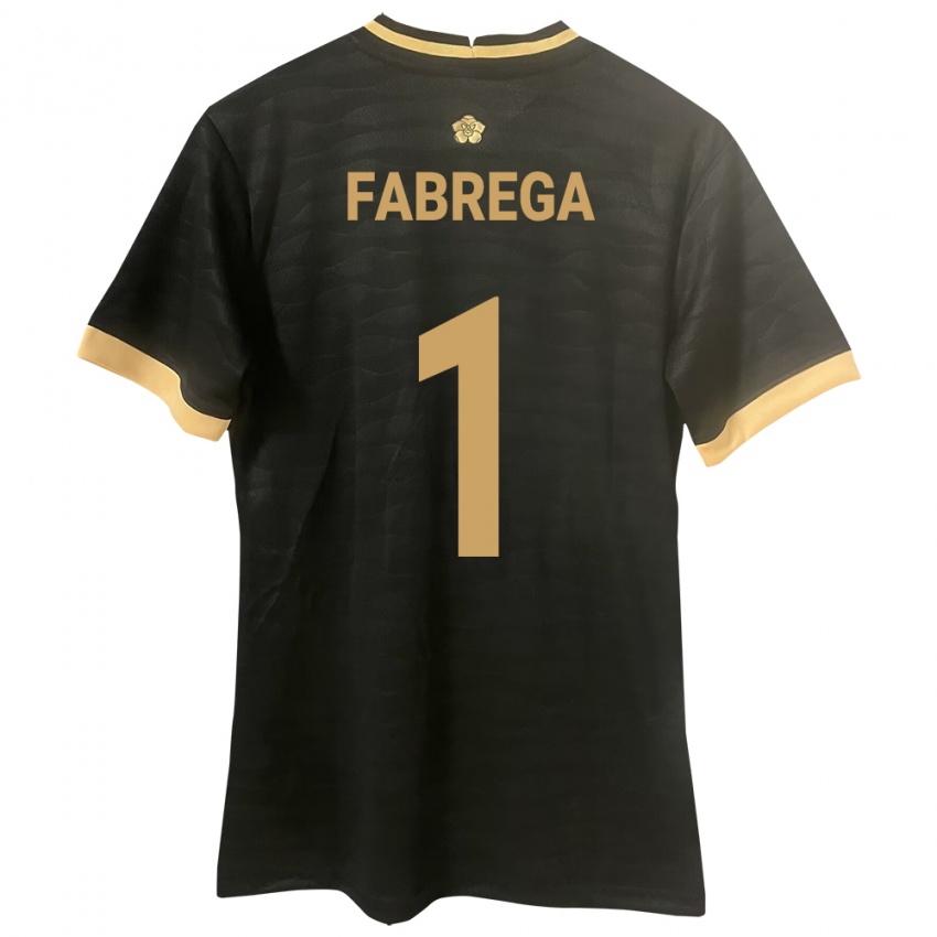 Gyermek Panama Sasha Fábrega #1 Fekete Idegenbeli Jersey 24-26 Mez Póló Ing