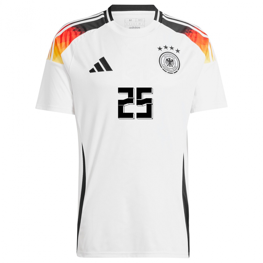 Férfi Németország Emre Can #25 Fehér Hazai Jersey 24-26 Mez Póló Ing