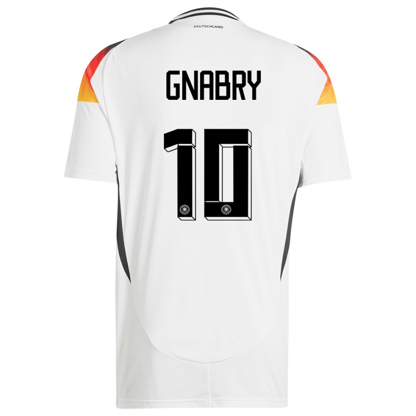 Férfi Németország Serge Gnabry #10 Fehér Hazai Jersey 24-26 Mez Póló Ing