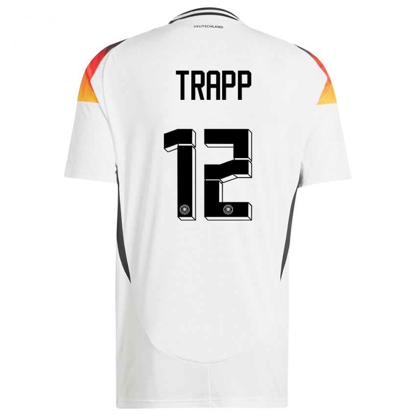 Férfi Németország Kevin Trapp #12 Fehér Hazai Jersey 24-26 Mez Póló Ing