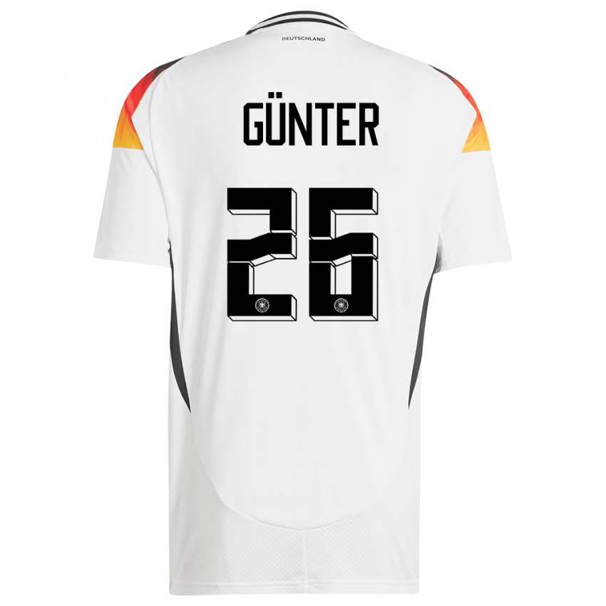 Férfi Németország Christian Günter #26 Fehér Hazai Jersey 24-26 Mez Póló Ing