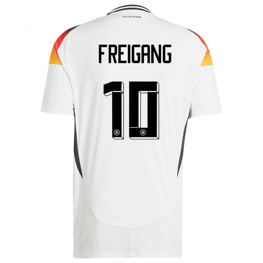 Férfi Németország Laura Freigang #10 Fehér Hazai Jersey 24-26 Mez Póló Ing