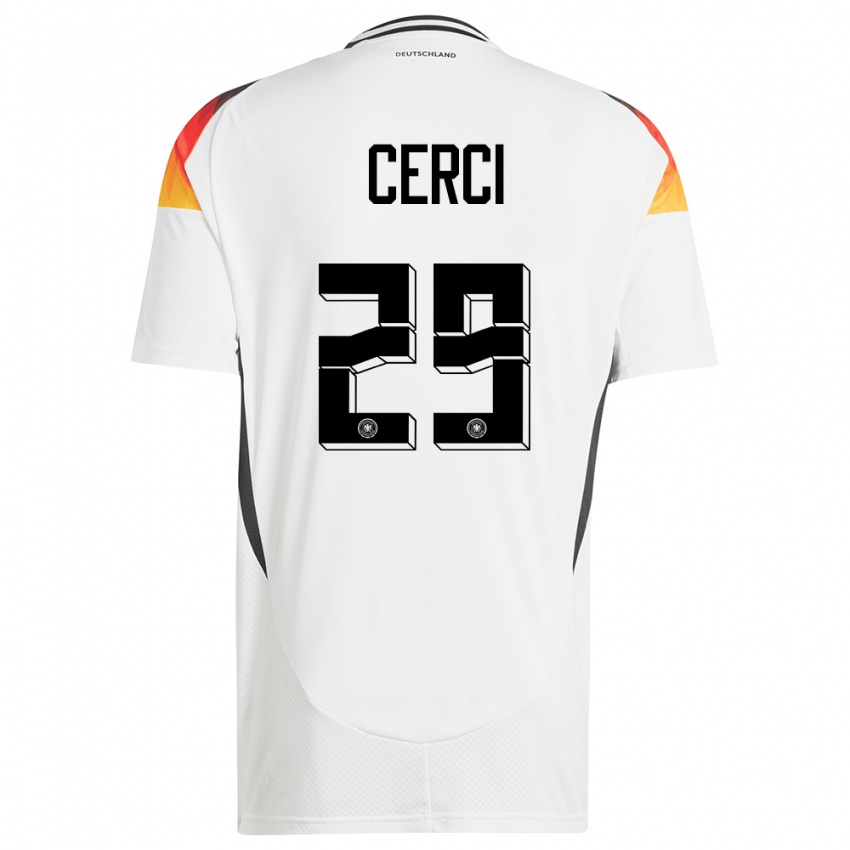 Férfi Németország Selina Cerci #29 Fehér Hazai Jersey 24-26 Mez Póló Ing