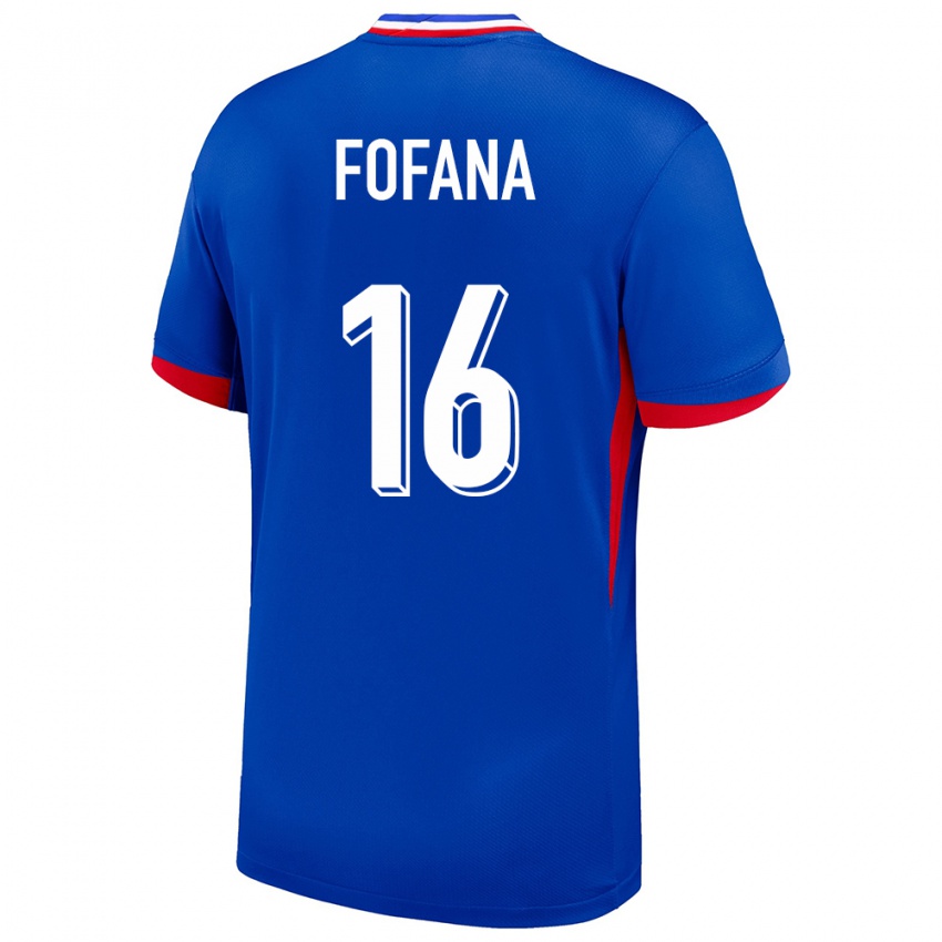 Férfi Franciaország Yahia Fofana #16 Kék Hazai Jersey 24-26 Mez Póló Ing