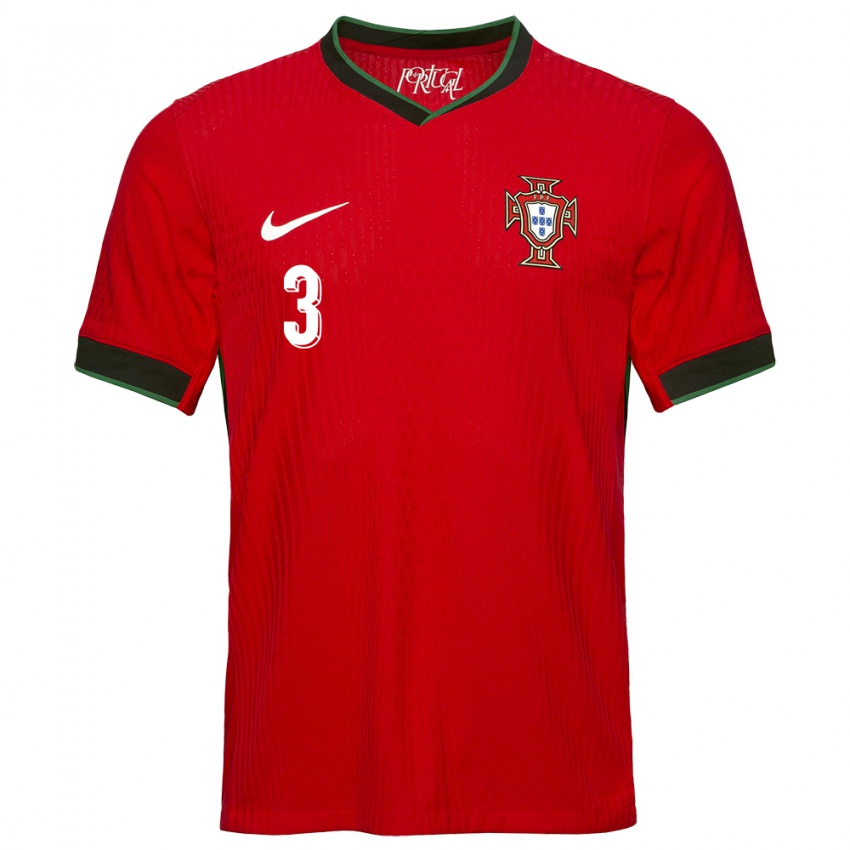 Férfi Portugália Pepe #3 Piros Hazai Jersey 24-26 Mez Póló Ing