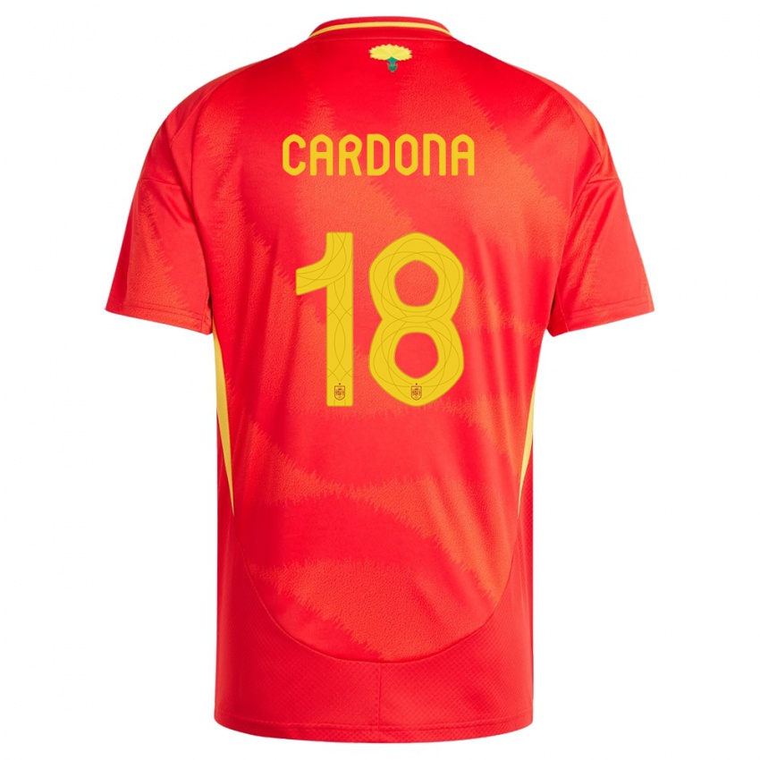 Férfi Spanyolország Marta Cardona #18 Piros Hazai Jersey 24-26 Mez Póló Ing