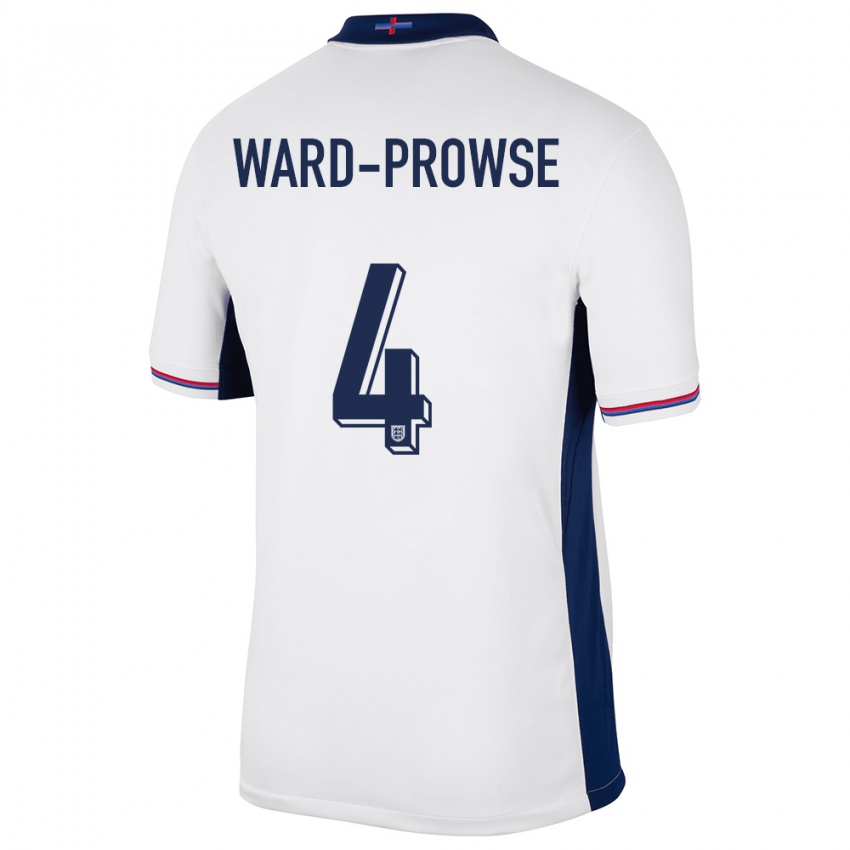 Férfi Anglia James Ward-Prowse #4 Fehér Hazai Jersey 24-26 Mez Póló Ing