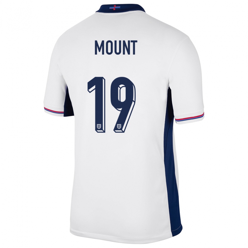 Férfi Anglia Mason Mount #19 Fehér Hazai Jersey 24-26 Mez Póló Ing