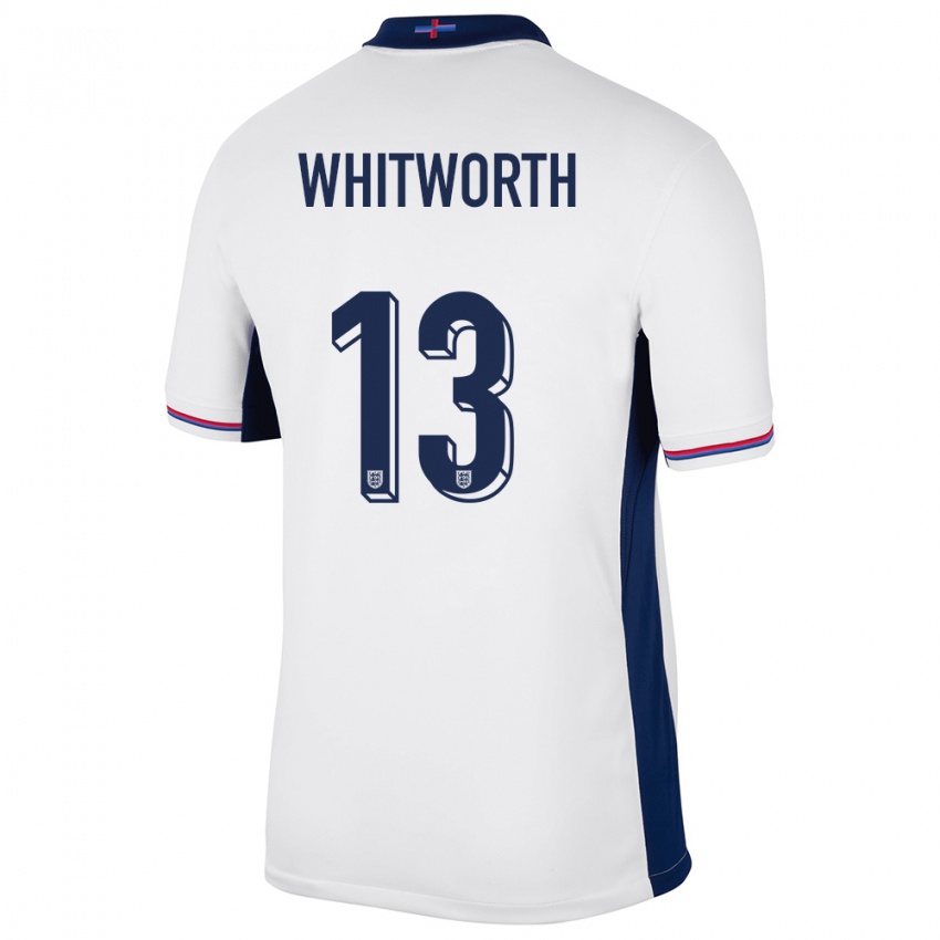 Férfi Anglia Joseph Whitworth #13 Fehér Hazai Jersey 24-26 Mez Póló Ing