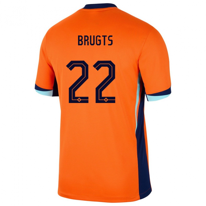 Férfi Hollandia Esmee Brugts #22 Narancs Hazai Jersey 24-26 Mez Póló Ing