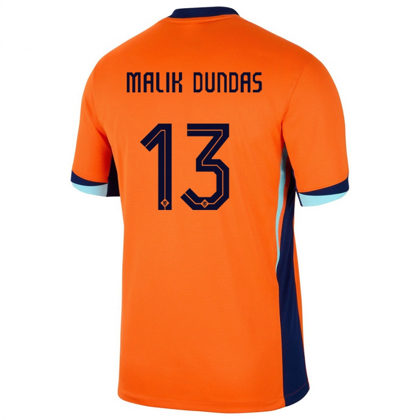 Férfi Hollandia Noa Malik Dundas #13 Narancs Hazai Jersey 24-26 Mez Póló Ing