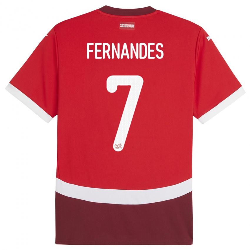 Férfi Svájc Ruben Fernandes #7 Piros Hazai Jersey 24-26 Mez Póló Ing