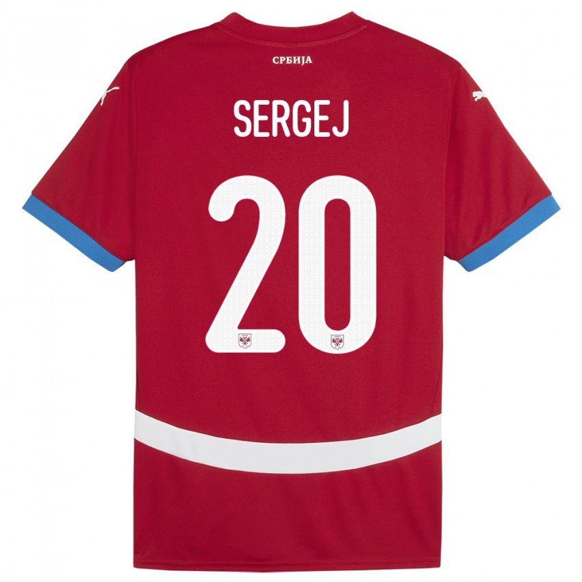 Férfi Szerbia Sergej Milinkovic-Savic #20 Piros Hazai Jersey 24-26 Mez Póló Ing