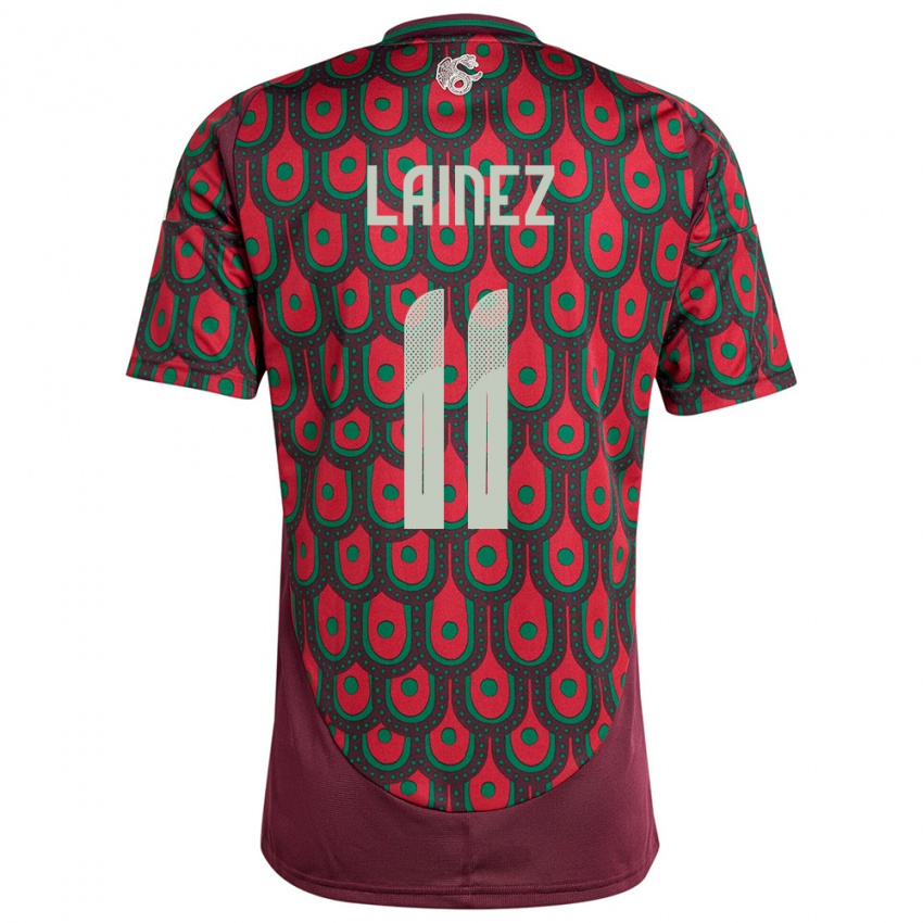 Férfi Mexikó Diego Lainez #11 Gesztenyebarna Hazai Jersey 24-26 Mez Póló Ing