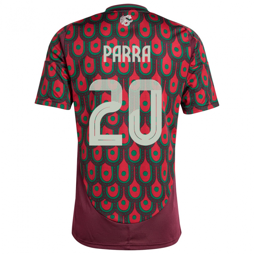 Férfi Mexikó Rodrigo Parra #20 Gesztenyebarna Hazai Jersey 24-26 Mez Póló Ing