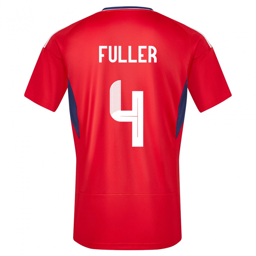 Férfi Costa Rica Keysher Fuller #4 Piros Hazai Jersey 24-26 Mez Póló Ing