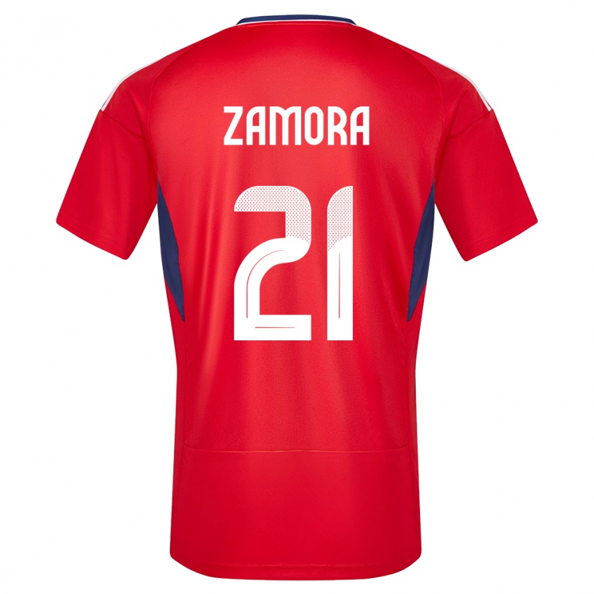 Férfi Costa Rica Alvaro Zamora #21 Piros Hazai Jersey 24-26 Mez Póló Ing