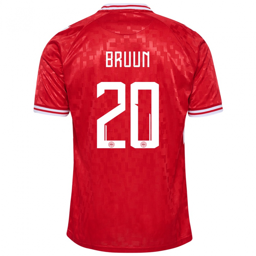 Férfi Dánia Signe Bruun #20 Piros Hazai Jersey 24-26 Mez Póló Ing